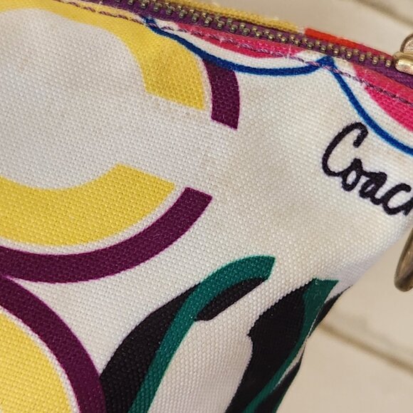 Vintage Coach Poppy Graffiti Pop Art Signature Tote Bag Purse - Picture 12 of 16